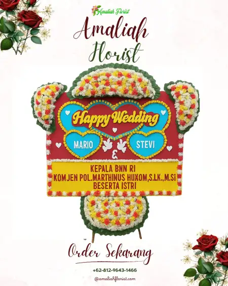Papan Bunga Pernikahan Nyapah Banyu